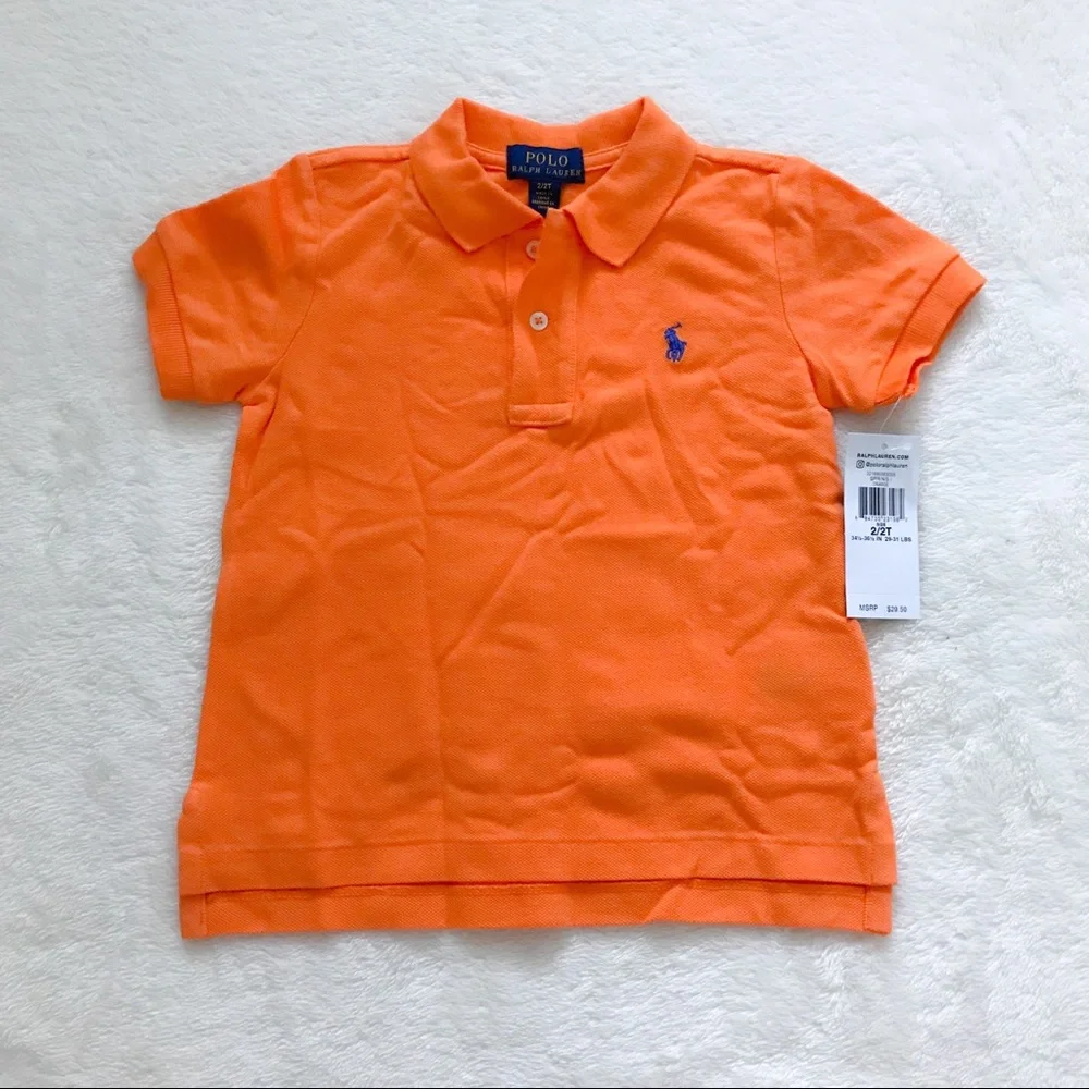 NWT Ralph Lauren toddler boys orange polo